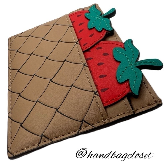 Kate Spade Picnic Perfect Strawberry Card Holder Wallet - Picture 5 of 11